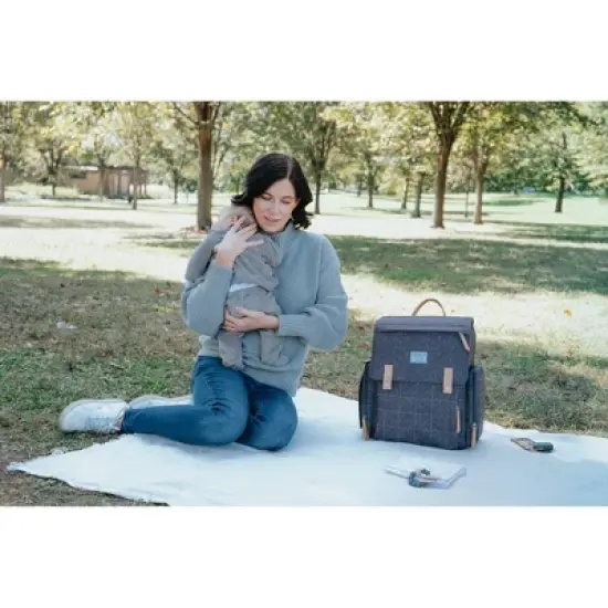 Eddie Bauer Cascade Plaid Diaper Bag - Gray image {10}