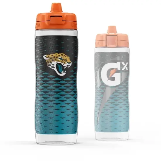 NFL Jacksonville Jaguars Gatorade Gx Plastic Water Bottle - 30oz: Portable Drinkware image {9}