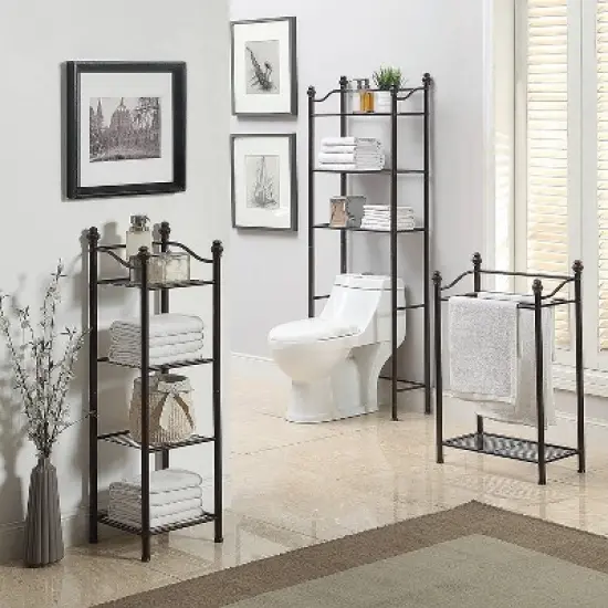 Three Tier Belgium Tower Chrome - Organize It All image {3}