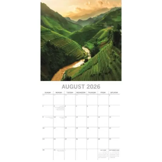 2026 Square Wall Calendar, Vietnam, 16-Month Passport Collection Theme with 180 Reminder Stickers (12x12 In) image {2}