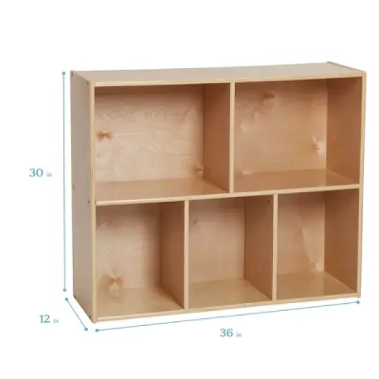 ECR4Kids Streamline 5-Compartment Storage Cabinet, 30in, Classroom Furniture image {1}