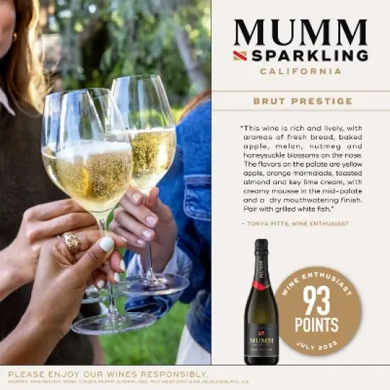 Mumm Sparkling Wine Brut Prestige - 750ml Bottle image {4}