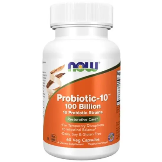 Probiotic-10 100 Billion by Now Foods  -  60 VegCap image {3}
