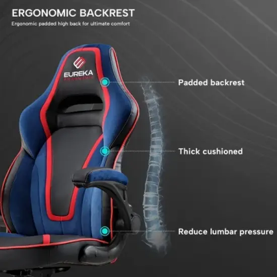 EUREKA ERGONOMIC Vortex, Gaming Chair,26" D x 26" W x 47.25''-51" H image {5}