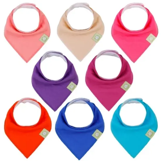 8pk Organic Baby Bandana Bibs, Baby Drool Bibs for Baby Boy, Girl, Baby Bibs for Infant, Newborn image {31}