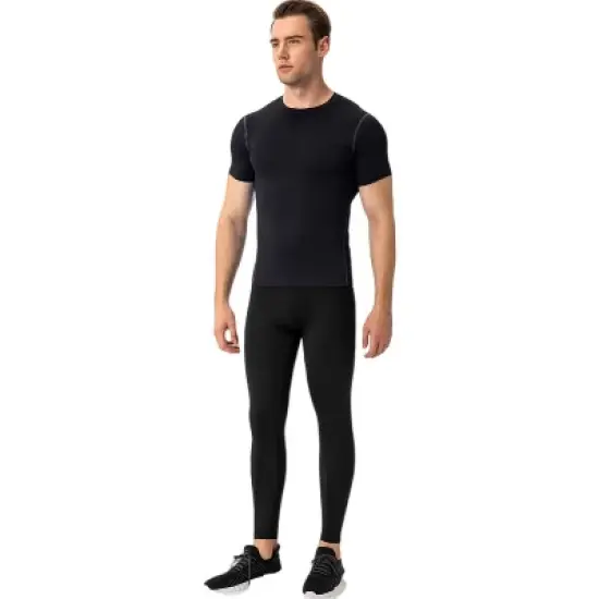 Anna-Kaci Active Men's Short Sleeve Compression Shirt with Stretch Fit and Moisture-Wicking Fabric image {5}