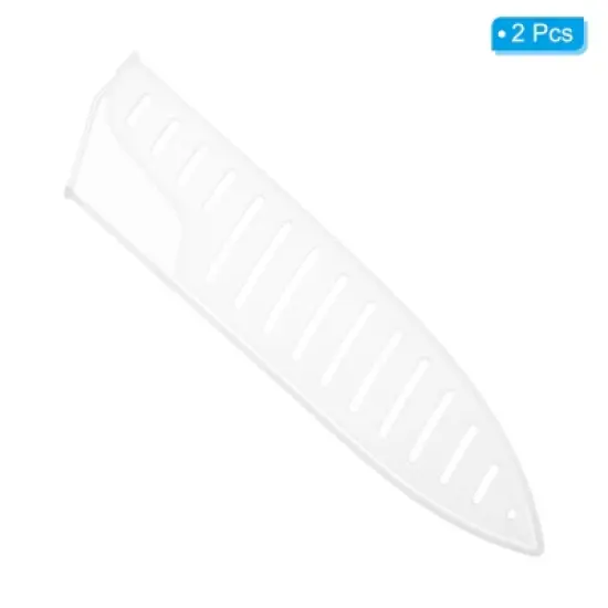 Unique Bargains PP Kitchen Blade Edge Protective Ceramic Knife Sleeves White image {2}