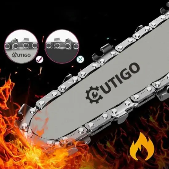 OUTIGO Mini Chainsaw, 8 inch Small Chainsaw with Safety Lock and Strong Motor for Tree Trimming, Mini Cordless Electric Chainsaw 800 W image {3}