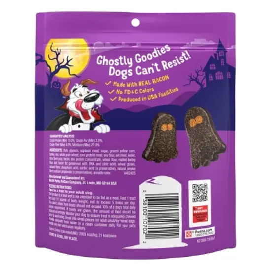 Beggin' Bacon Flavor Ghosts Strips Chewy Dog Treats - 6oz image {1}