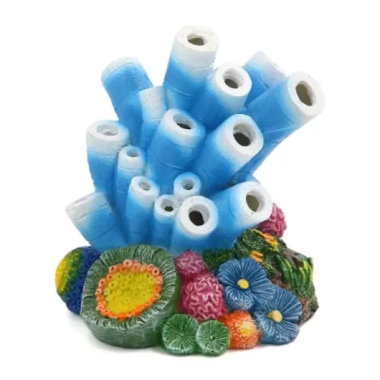 Unique Bargains Aquarium Tank Decoration Bubble Maker Blue Starfish Ornament 5.12"x5.12"x6.3" image {3}