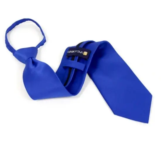 Men's Solid Color Pre-tied Zipper Necktie image {26}