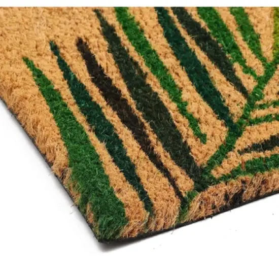 Juvale Tropical Coir Door Mat for Outdoor Entrance, Coco Coir Palm Leaf Doormat for Front Porch, Outdoor Patio, 30 x 17 inches image {5}
