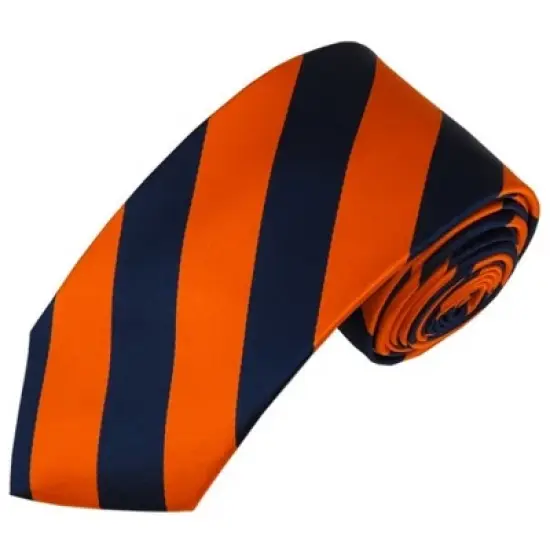 Men's 2.75 W And 58 L Inch With 0.75 Inch Stripe Width College Stripe Slim Woven Necktie image {16}