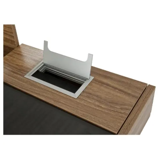 Compact Computer Desk with Multiple Storage Walnut - Techni Mobili image {3}