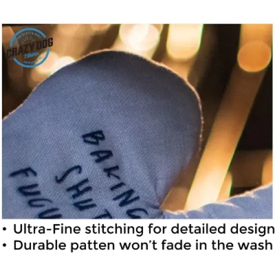 Zombies Eat Brains Don't Worry You're Safe Oven Mitt Funy Halloween Undead Sarcastic Kitchen Glove - Crazy Dog Bakeware For Halloween Season image {6}