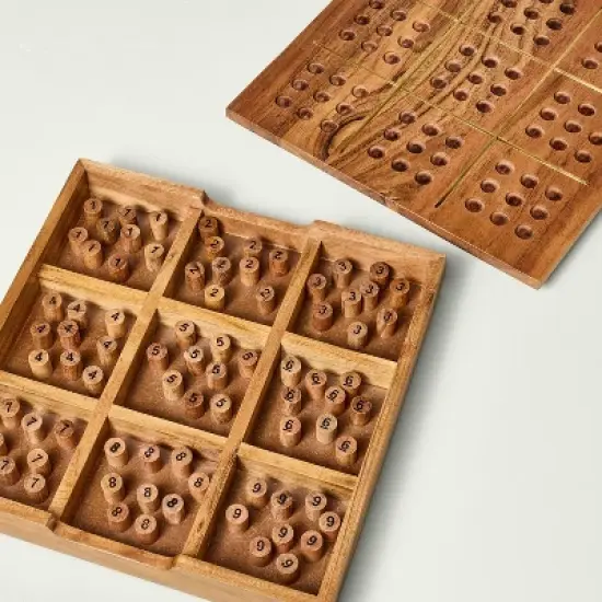 Wood and Brass Sudoku - Hearth & Hand&trade; with Magnolia image {2}