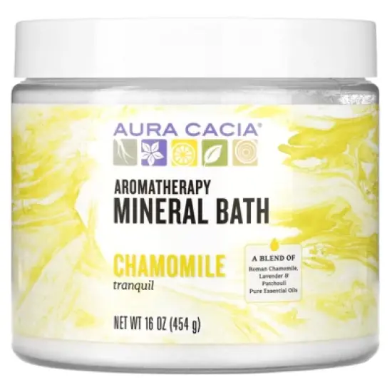 Aura Cacia Aromatherapy Mineral Bath, Tranquil Chamomile, 16 oz (454 g) image {3}