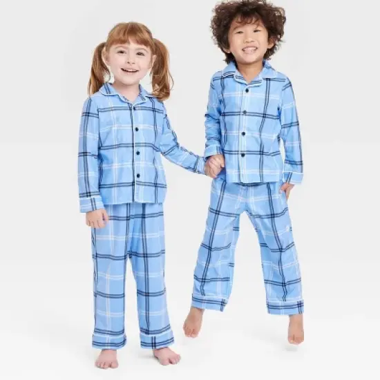 Toddler Plaid Matching Family Pajama Set - Wondershop&trade; Blue image {4}
