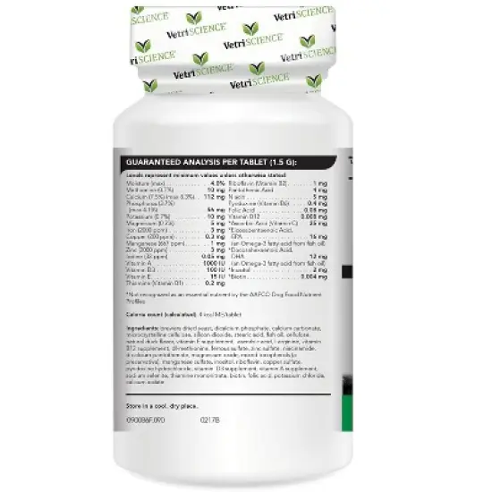 VetriScience Canine Plus Multivitamin for Senior Dogs, Mood, Skin, Coat, Liver Function, Duck Flavor, 90 Chewable Tablets image {2}