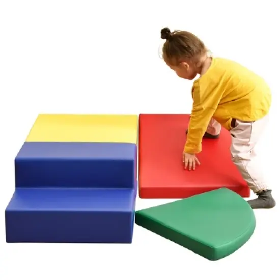 Softzone Climb and Crawl Activity Playset, Lightweight Safe Soft Foam Nugget Block for Toddlers-ModernLuxe image {9}