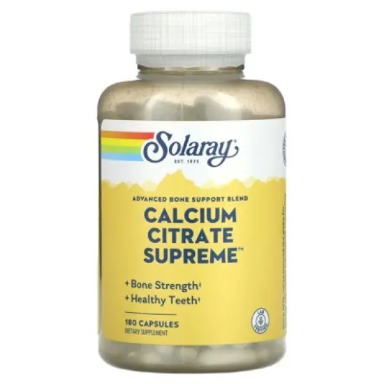 Solaray Calcium Citrate Supreme, 180 Capsules image {4}