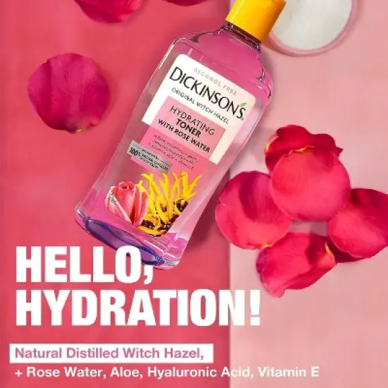 Dickinson's Enhanced Witch Hazel with Rosewater Alcohol-Free 98% Natural Formula Hydrating Toner - 16 fl oz image {7}