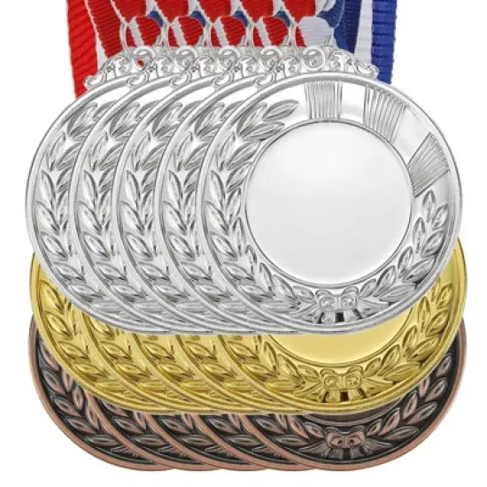 Unique Bargains Zinc Alloy Corrosion-Resistant DIY Fun Embossed Design Award Medals Gold Silver Bronze 15 Pcs image {6}