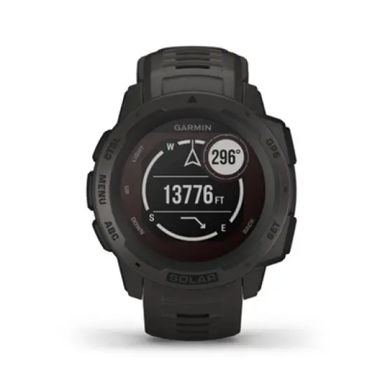 Garmin Instinct Solar Graphite Rugged GPS Smartwatch with Solar Charging image {6}