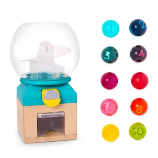 B. toys Rainbow Gumballs - Colors & Numbers Gumball Machine: Baby and Toddler Learning Toy, Fine Motor Skills Development image {5}