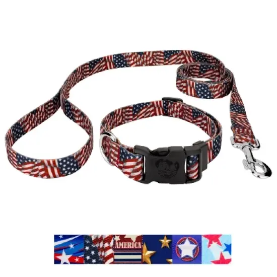 Country Brook Petz Deluxe Collar and Leash - Americana Collection image {1}