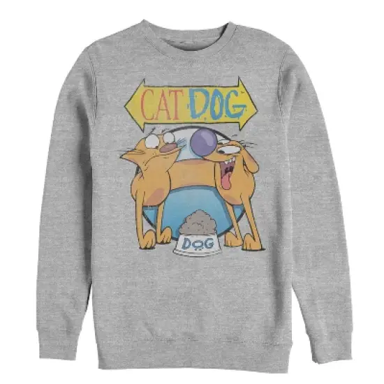 Men's CatDog Food Fight Sweatshirt image {2}