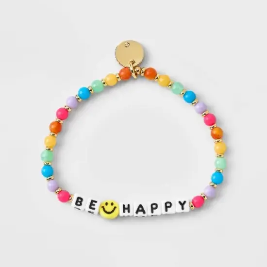 Little Words Project Be Happy Beaded Bracelet image {2}