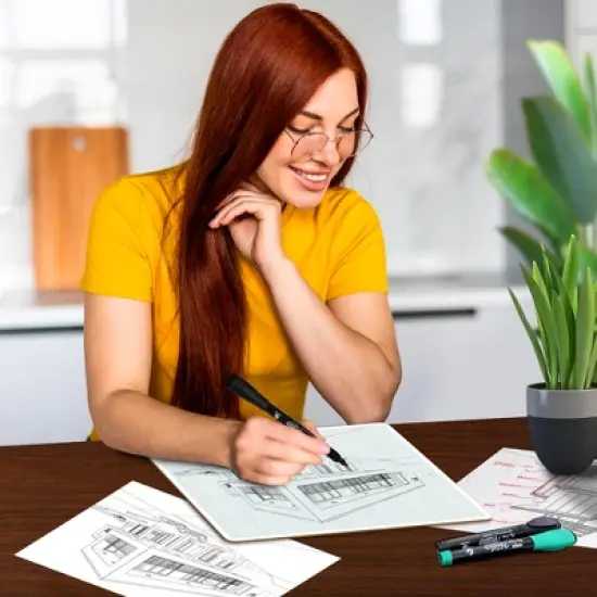 SCRIBBLEDO Isometric Grid 11"x14" Dry Erase Board image {4}