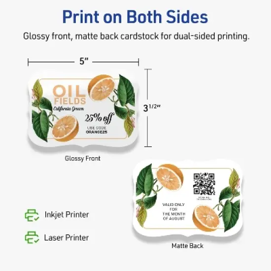 Avery Glossy White Postcards, 3-1/2" x 5" Rectangle Flourished Edge image {5}