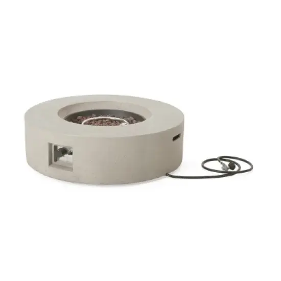 Round Outdoor Fire Pit with 50,000 BTU and Lightweight Concrete Construction image {4}