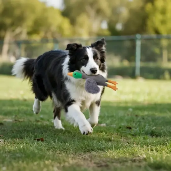 Allforpaws Squeaky Latex Dog Toys Filled with Crepe Paper Plush Wings, Soft Wing Mallard, 11.22", Gray image {6}