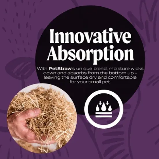 HealthiStraw PetStraw Mini, All-Natural, Multi-length Cut Sustainable Wheat Straw Bedding, Dust-Free, Soft Comfortable, 38 L image {3}