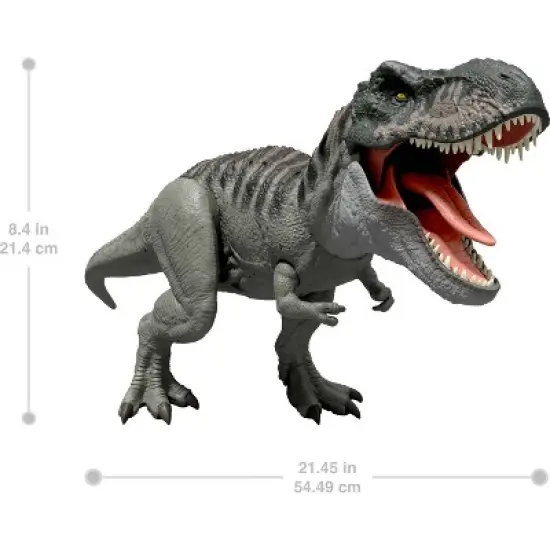 Jurassic World Rebirth Power Devour Tyrannosaurus Rex Dinosaur Figure, Constant Chomp Lights & Sound image {5}