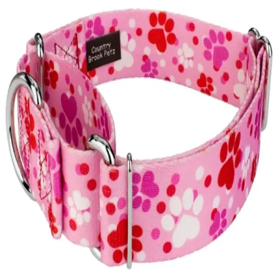 Country Brook Petz 1 1/2 Inch Puppy Love Martingale Dog Collar image {3}