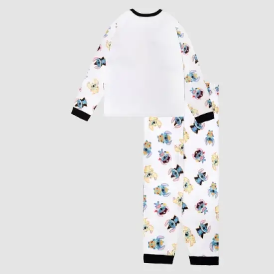 Men's Stitch Halloween 2pc Snug Fit Sleep Pajama Set - White image {2}