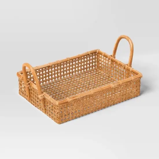 18" Rattan Cane Serving Tray - Threshold&trade; image {2}
