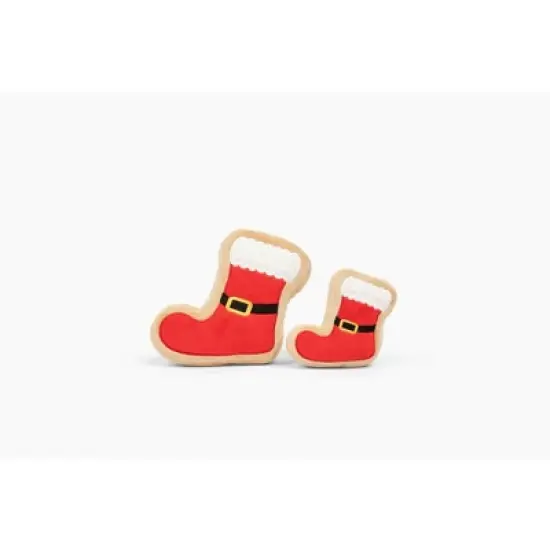 Midlee Santa Boot Sugar Cookie Dog Toy image {1}
