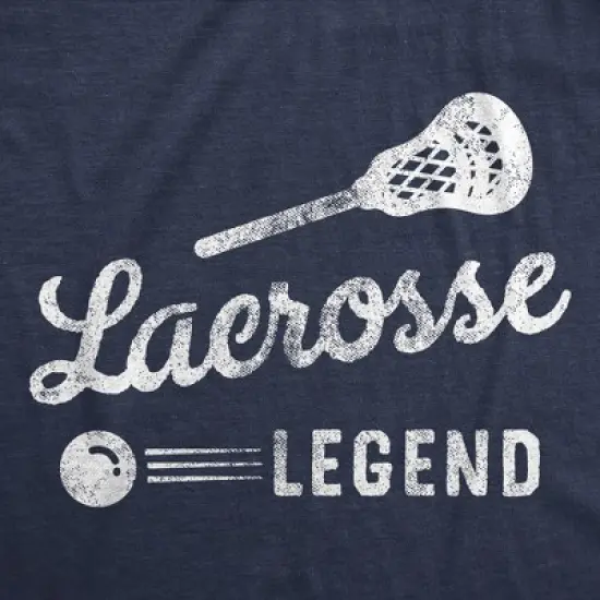 Mens Funny T Shirts Lacrosse Legend Sarcastic Sports Graphic Tee for Men - Crazy Dog Men's T Shirt With Sarcastic Sayings image {1}
