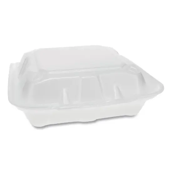 Pactiv Foam Lid Containers 8.42x8.15x3 3-Compartment YTD18803ECON image {5}