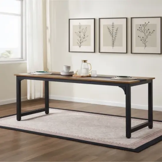 MaseiKar Computer Desk Large Office Desk, Gaming Desk Writing Desk Work Desk for Home Office, Study, Modern Simple Wooden Desk, Large Legroom image {8}