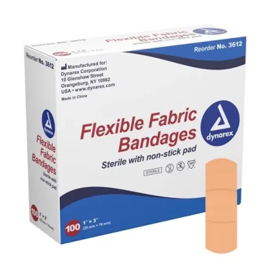 Dynarex Tan Fabric Adhesive Bandage Sterile 1 x 3" image {3}