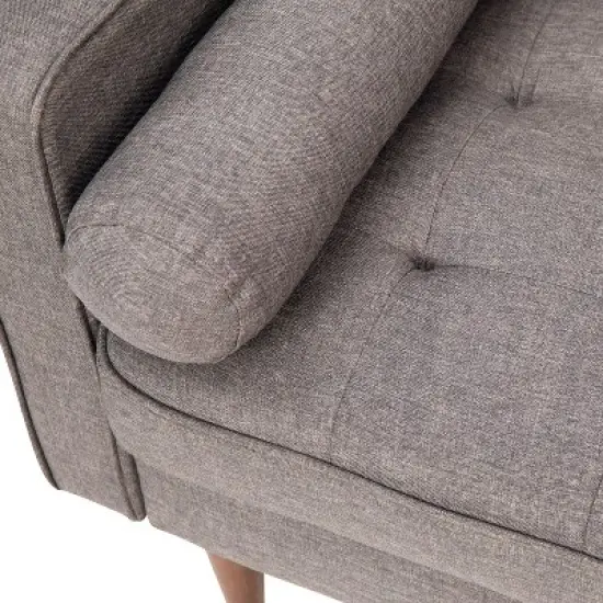 Flash Furniture Hudson Mid-Century Modern Sofa with Tufted Upholstery & Solid Wood Legs image {7}