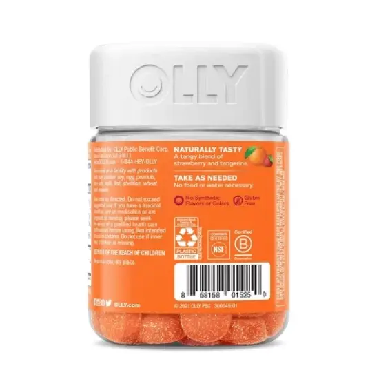 OLLY Laser Focus Gummies with Ginseng, Alpha GPC & B Vitamins - Berry Tangerine - 36ct image {3}