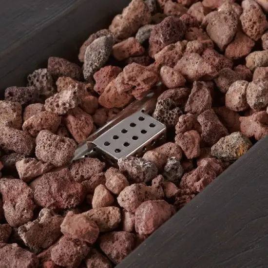 GDFStudio Gianni Outdoor 50,000 BTU Lightweight Concrete Rectangular Fire Pit image {6}