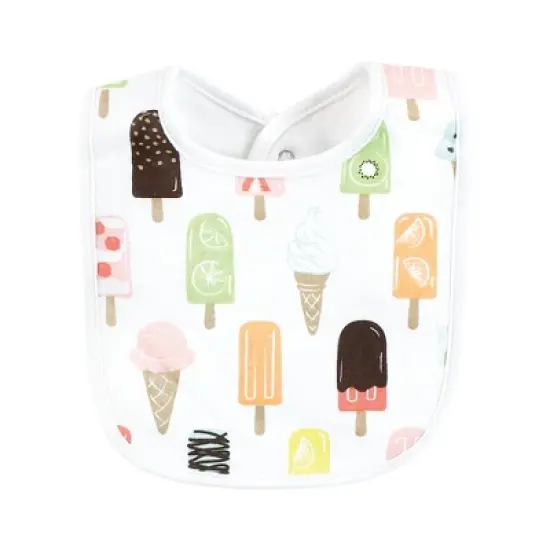 Touched by Nature Infant Girl Organic Cotton Bibs, Popsicle, One Size image {5}